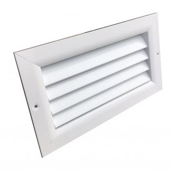 Lüftungsgitter 500 x 200 mm weiss Strangprofil incl. Dichtung, Edelstahlschrauben, Dübel, Insektenschutz